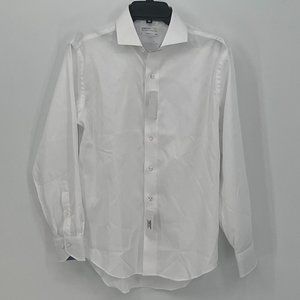 Lorenzo Uomo Solid Textured Trim Fit Dress Shirt